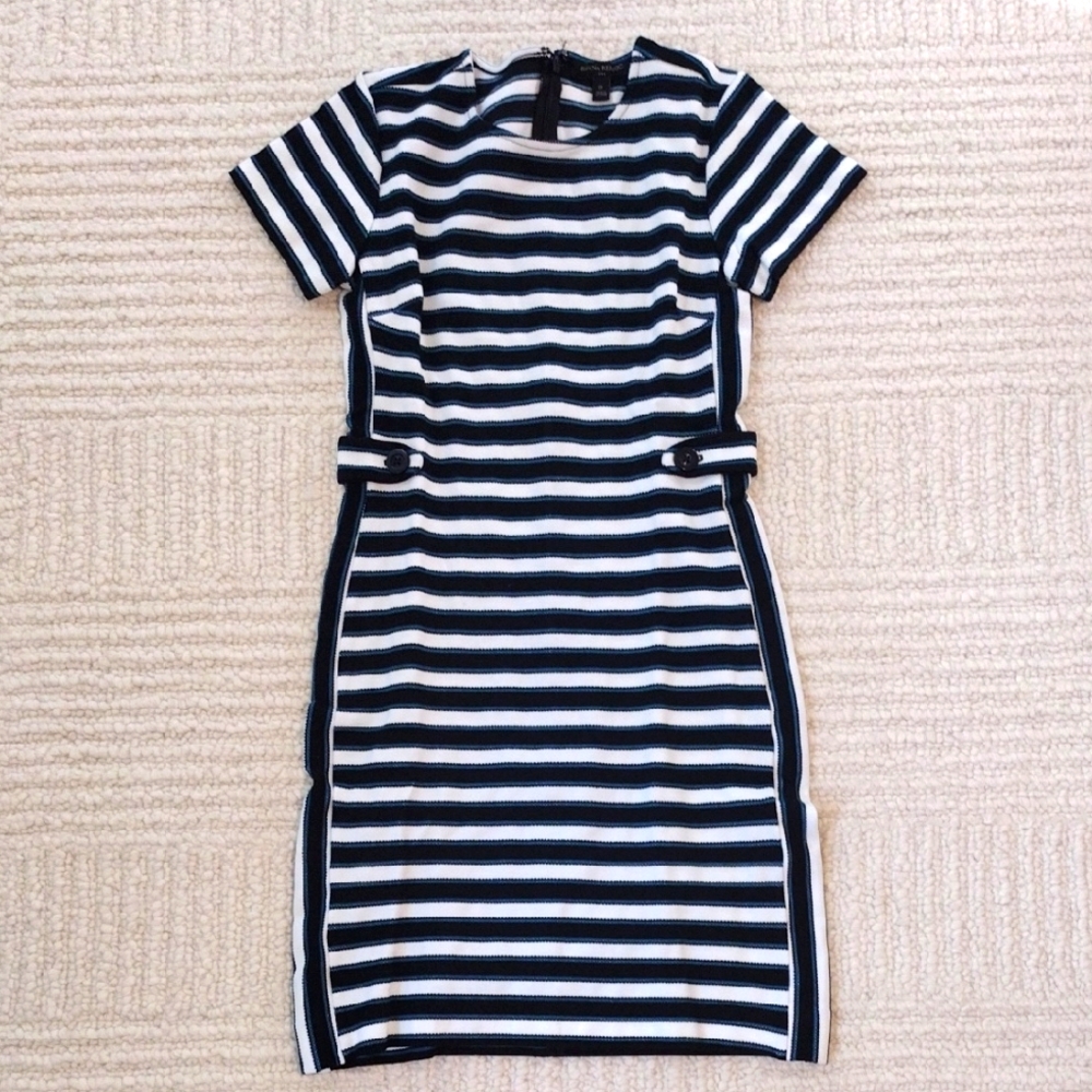 Banana Republic Striped Black and White Dress